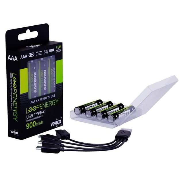 VERICO AAA900 - Li-Ion Akku, AAA (Micro), 600 mAh, 4er-Pack