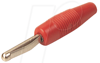 VON 30 RT - Vollkontaktstecker 4 mm, Lötanschluss, rot