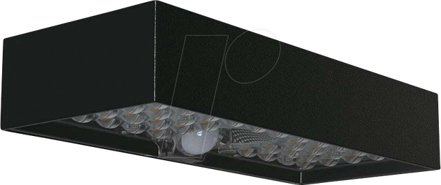 VT-10307 - Solar-Wandleuchte, 6 W, 900 lm, 4000 K, Bewegungssensor, schwar