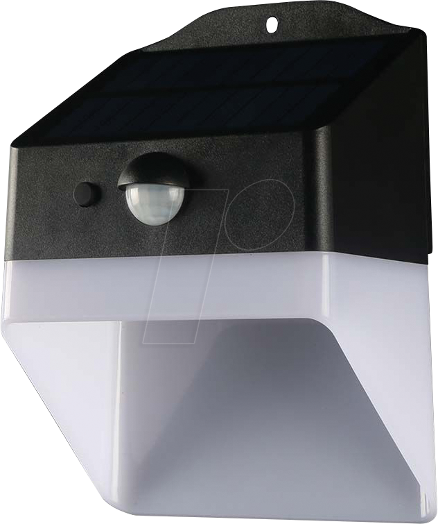 VT-10309 - Solar-Wandleuchte, 2 W, 200 lm, 4000 K, schwarz, Bewegungssensor
