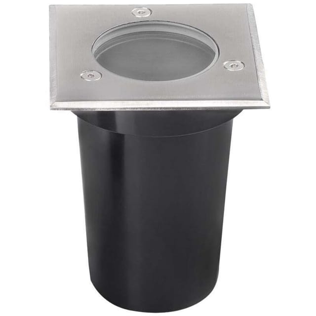 VT-10375 - Bodeneinbaustrahler, Sockel GU10, schwarz, quadratisch, IP67