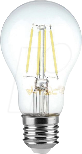 VT-214272 - LED-Lampe E27, 6 W, 600 lm, 3000 K, Filament
