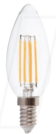 VT-214301 - LED-Lampe E14, 4 W, 400 lm, 2700 K, Filament