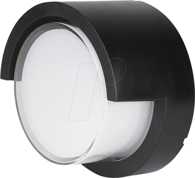 VT-218537 - Wandleuchte, 12 W, 1155 lm, 3000 K, schwarz, IP65, rund