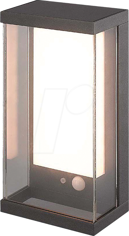 VT-23033 - Solar-Wandleuchte mit Bewegungssensor, 1 W, 95 lm, 3000 K, grau,