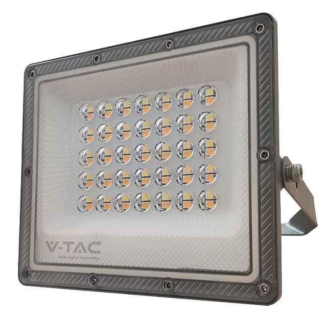 VT-23613 - LED-Flutlicht, 30 W, 2350 lm, CCT, IP65, grau