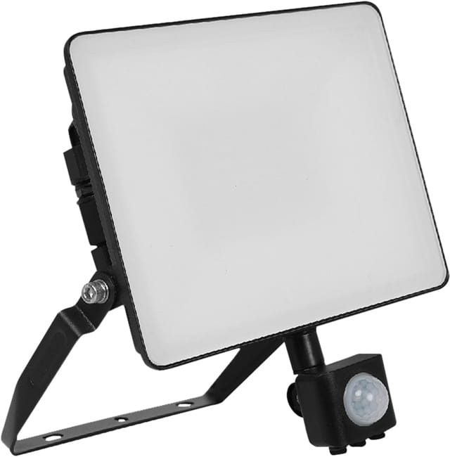VT-23842 - LED-Flutlicht, 20 W, 2400 lm, 4000 K, PIR-Sensor, schwarz