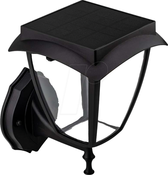 VT-2892 - LED Solar-Wandleuchte, 2 W, 3000/6000 K, schwarz, IP65