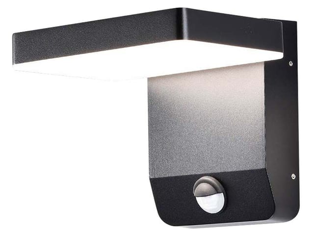 VT-2949 - Wandleuchte, 17 W, 2580 lm, 4000 K, schwarz, IP65, Sensor