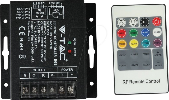 VT-3339 - Controller für RBG LED-Streifen 12 - 24 V