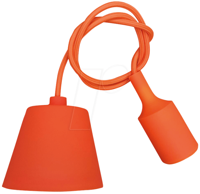 VT-3484 - Lampenfassung Pendel, E27, Silikon, orange