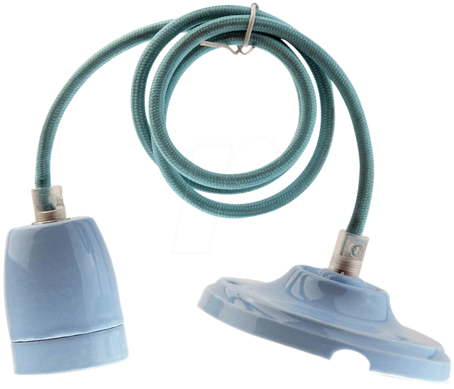 VT-3806 - Lampenfassung Pendel, E27, Porzellan, blau