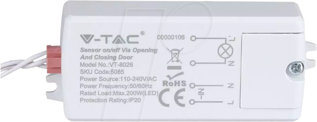 VT-5085 - Infrarot mini Einbau-Bewegungsmelder, Türöffnung