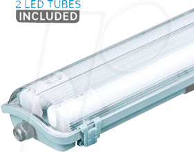 VT-6400 - Wannenleuchte, 44 W, 4000 lm, 6400 K, Stab, weiß, IP65, 1500 cm