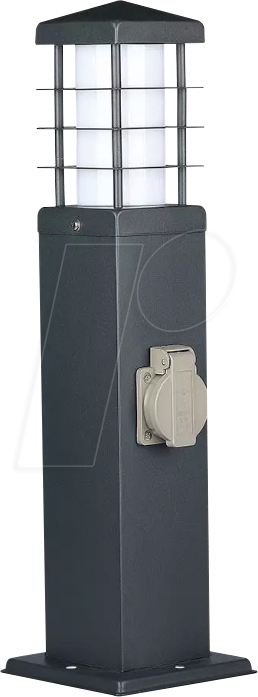 VT-8822 - Standleuchte, E27, mit 2 Steckdosen, IP44