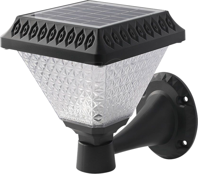VT-93578 - LED Solar-Wandleuchte, 0,8 W, 75 lm, mit CCT Controller, schwarz
