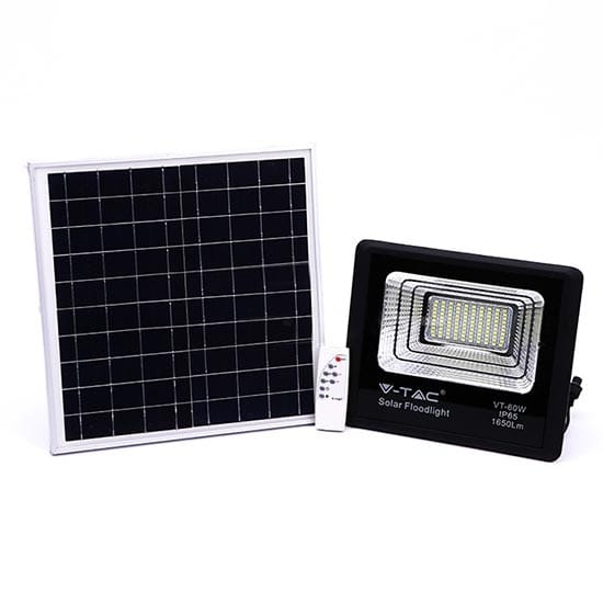 VT-94010 - LED-Flutlicht mit Solarpanel, 20 W, 6000 K