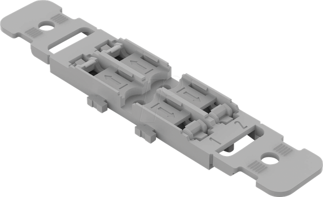 WAGO 221-2502 - Befestigungsadapter mit Zugentlastung, 2-fach