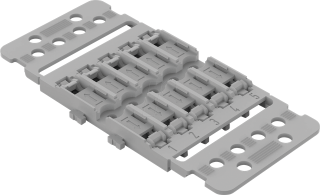WAGO 221-2505 - Befestigungsadapter mit Zugentlastung, 5-fach
