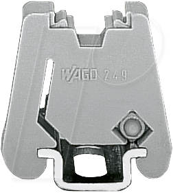 WAGO 249-101 - Schraubenlose Endklammer, für Tragschiene TS 15, schraubenlos