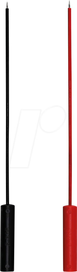 BERN 2-265-VE - Prüfspitze, 1 mm, Paar, rot / schwarz