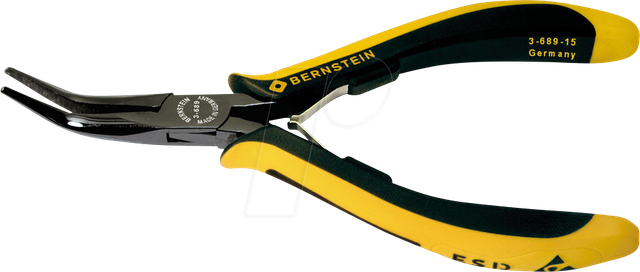 BERN 3-689-15 - ESD Spitzzange, ableitfähig, 145 mm, glatte Greifflächen