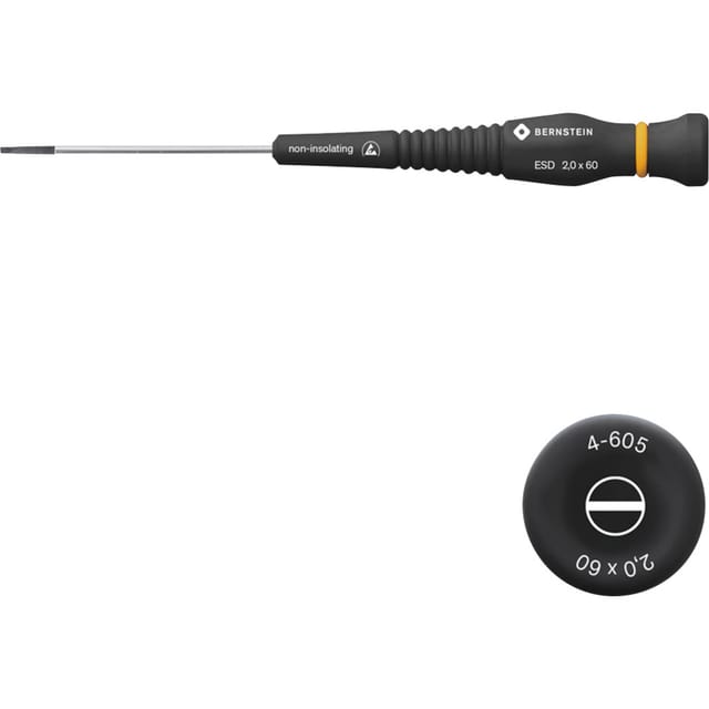 BERN 4 605 - ESD Schraubendreher, Schlitz, 2,0 mm