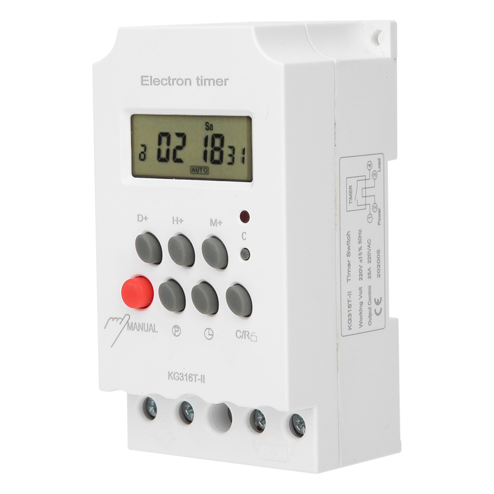 Digitaler Timer Mit Lcd-anzeige, Elektronischem Mikroprozessor, Abs 220v Kg316tii