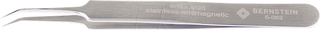 BERN 5 052 - SMD-Pinzette, 30° gewinkelt, sehr spitz, abgesetzt, 110 mm