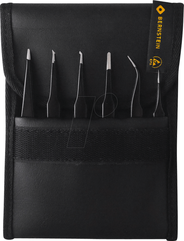 BERN 5 060 - SMD-Pinzettensatz, 6-teilig, ESD, mit ESD-Tasche