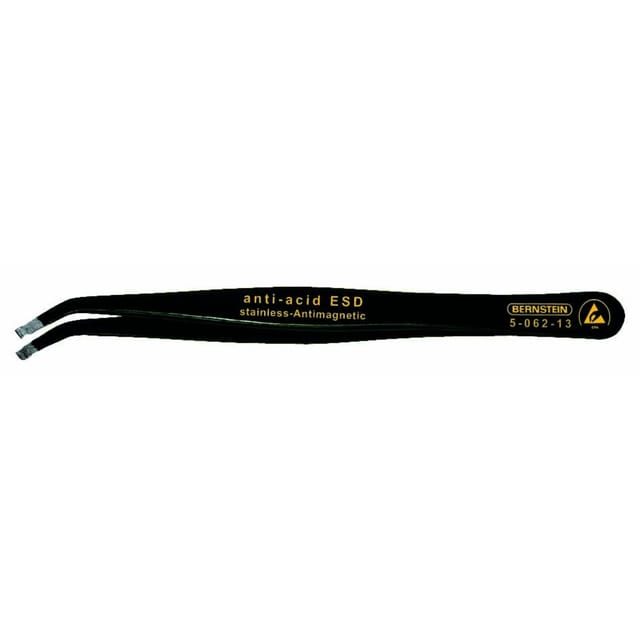 BERN 5 062 13 - SMD-Pinzette, 35° gebogen, mit Greifmulde, 115 mm, ESD