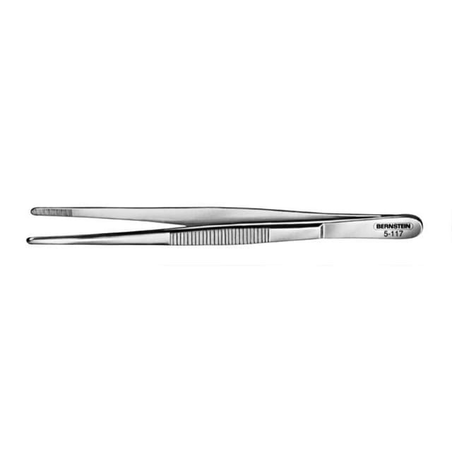 BERN 5 117 - Pinzette, gerade, gezahnt, anatomisch, 145 mm