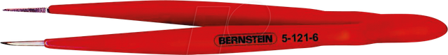 BERN 5 121 6 - Pinzette, gerade, gezahnt, anatomisch, isoliert, 120 mm