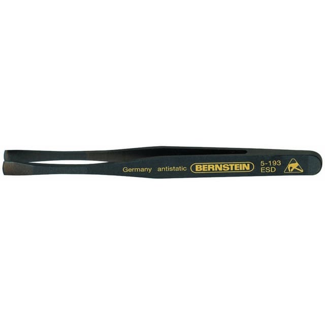 BERN 5 193 - Kunststoff-Pinzette, flach, eckig, 120 mm, ESD