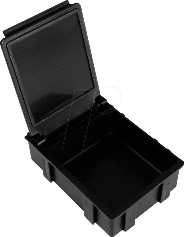 BERN 9 323 - ESD SMD Klappbox, 41 x 37 x 15 mm, schwarz, 10er-Pack