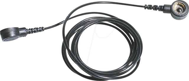 BERN 9 343 1 - ESD Ableitkabel, 2x Druckknopf 10 mm, 1,8 m