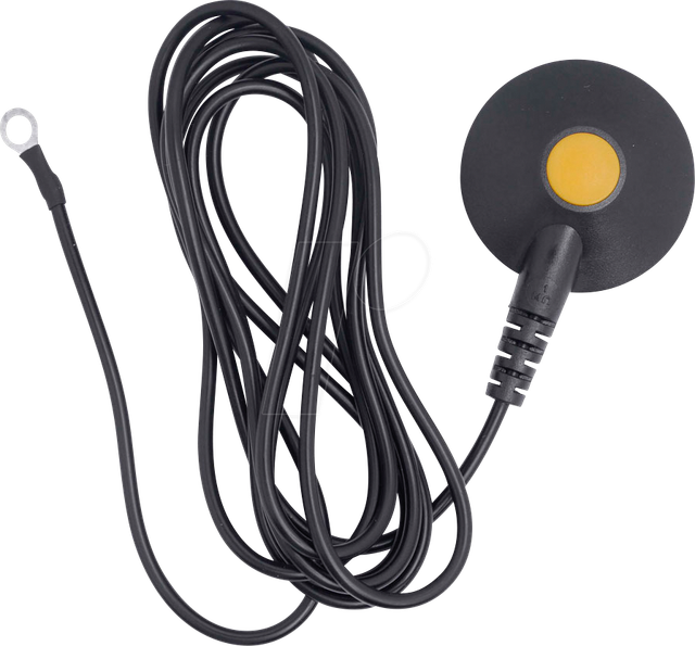 BERN 9 344 1 - ESD Ableitkabel, 1x Druckknopf 10 mm, 1x Öse M5, 1,8 m