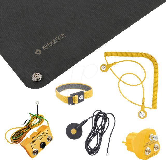 BERN 9-354-B - ESD Handling-Set, Matte, Armband, Kabel, Erdungsstecker, 6-tlg