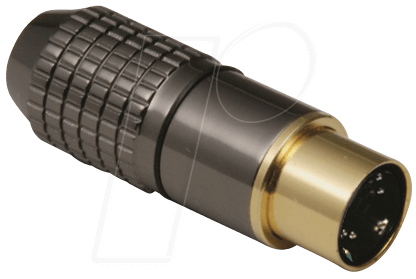 BKL 0204018 - Mini-DIN-Stecker - 4-pol, Metall, vergoldet