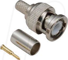 BKL 0401274 - BNC-Stecker, Crimpausf., RG 58-U, Teflon Isolation