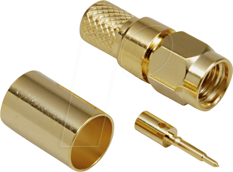 BKL 0409075 - SMA-Stecker, Crimpaus., vergoldet
