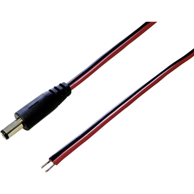 BKL 075110 - DC-Kabel Stecker 2,5/5,5mm, rt/sw, 1,0m