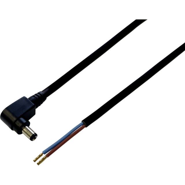 BKL 075169 - DC-Kabel Winkelstecker 2,1/5,5mm sw 5,0m