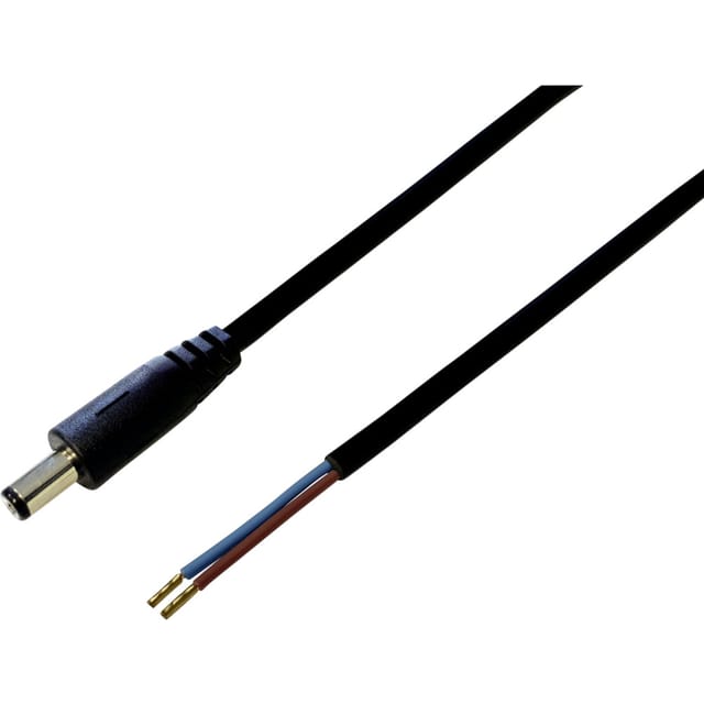 BKL 075175 - DC-Kabel Stecker 2,1/5,5mm sw 0,5m