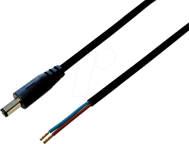BKL 075176 - DC-Kabel Stecker 2,1/5,5mm sw 1,0m
