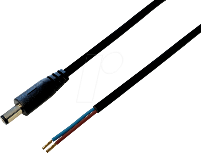 BKL 075177 - DC-Kabel Stecker 2,1/5,5mm sw 5,0m