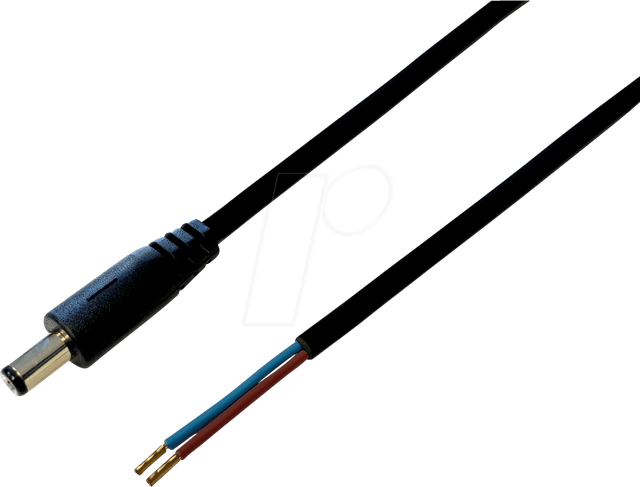 BKL 075181 - DC-Kabel Stecker 2,5/5,5mm sw 5,0m