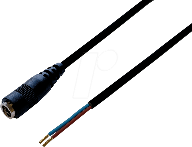 BKL 075188 - DC-Kabel Kupplung 2,5/5,5mm sw 1,0m