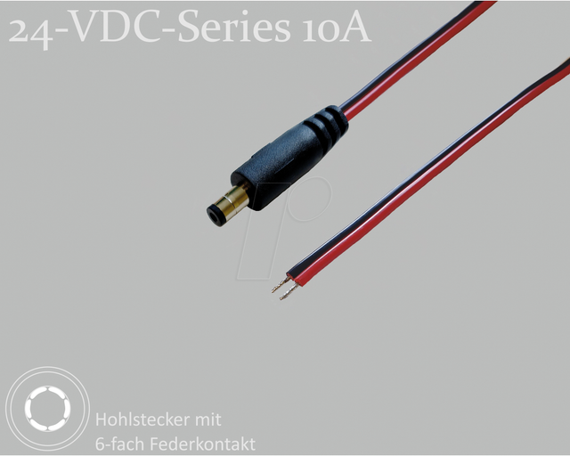 BKL 075901 - Adapterkabel, 1500 mm, 2,5 mm, 24 V DC, 10 A