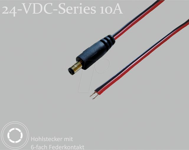 BKL 075901-750 - Adapterkabel, 750 mm, DC-Stecker auf freie Enden